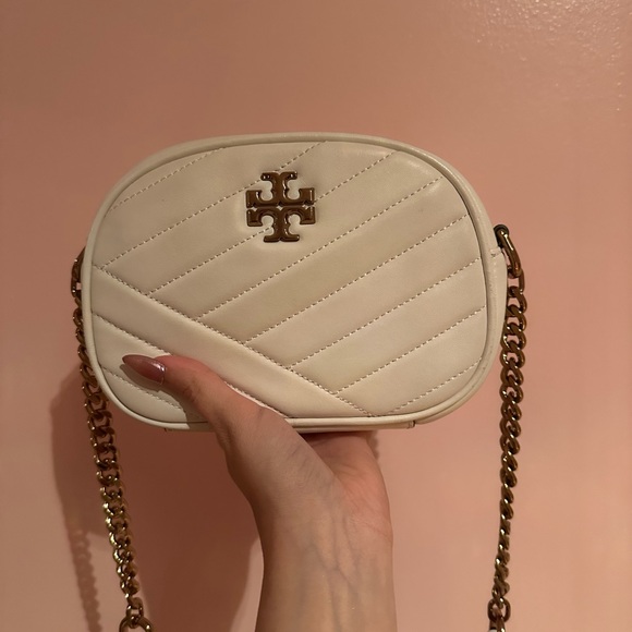 Tory Burch Ivory Quilted camera Crossbody Bag - Picture 1 of 5